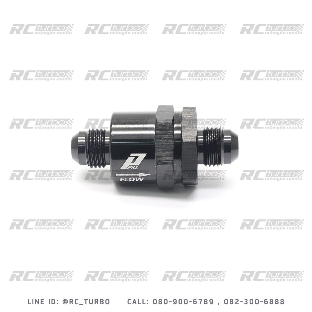 PPRC - วันเววาล์ว วันเวย์วาล์ว Oneway check valve กันแรงดันย้อน วาล์วกันย้อน ขนาด AN6 ทั้ง 2 ฝั่ง. รุ่นบอลสปริง